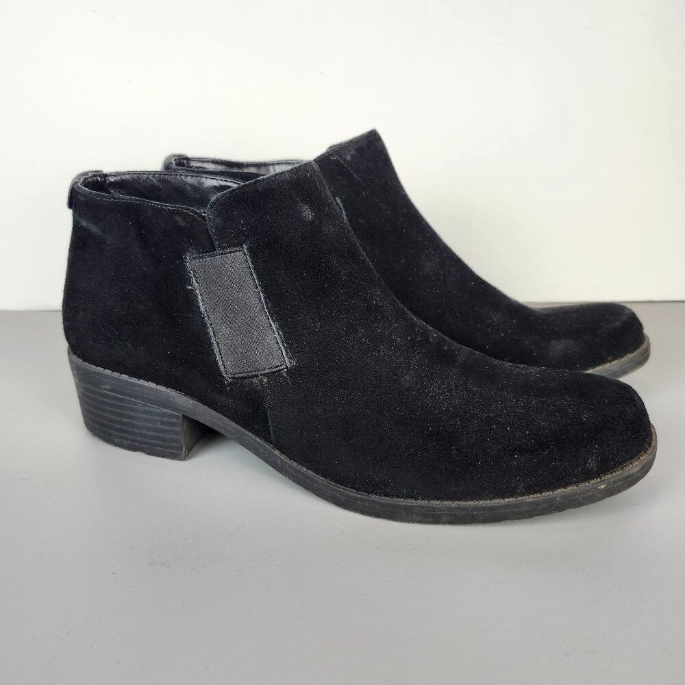 Anne Klein Black Suede Booties Size 9.5
